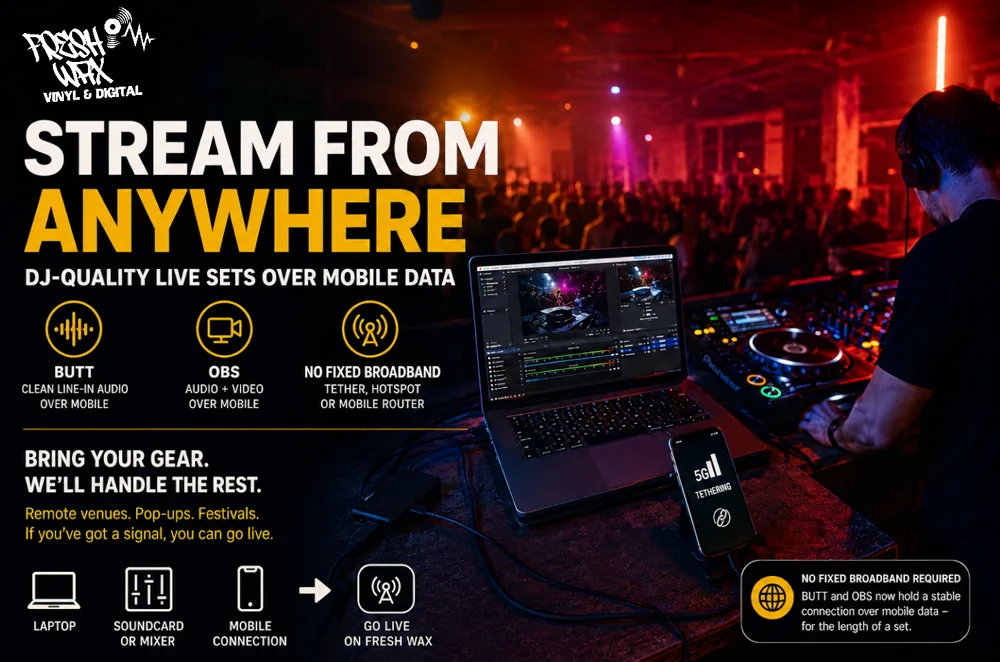 Stream From Anywhere — DJ-Quality Live Sets Over Mobile Data